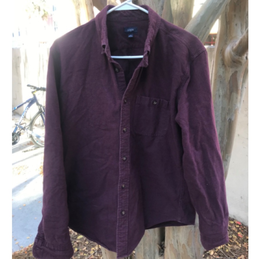 Maroon LL Bean Flannel Shirt